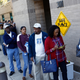North Carolina residents wait in line to get into the Charlotte Mecklenburg University City Library to vote early Oct. 24, 2016, in Charlotte, N.C.
Brian Blanco/Getty Images